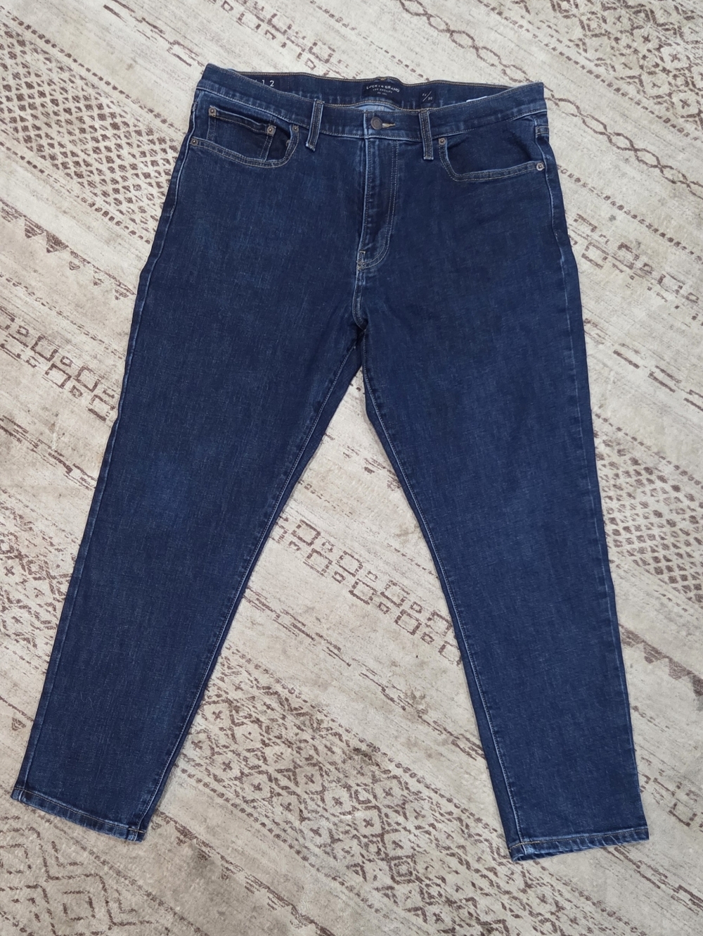 Men's Lucky Brand Dark Blue 412 Athletic Slim Denim Jeans 36 X 30